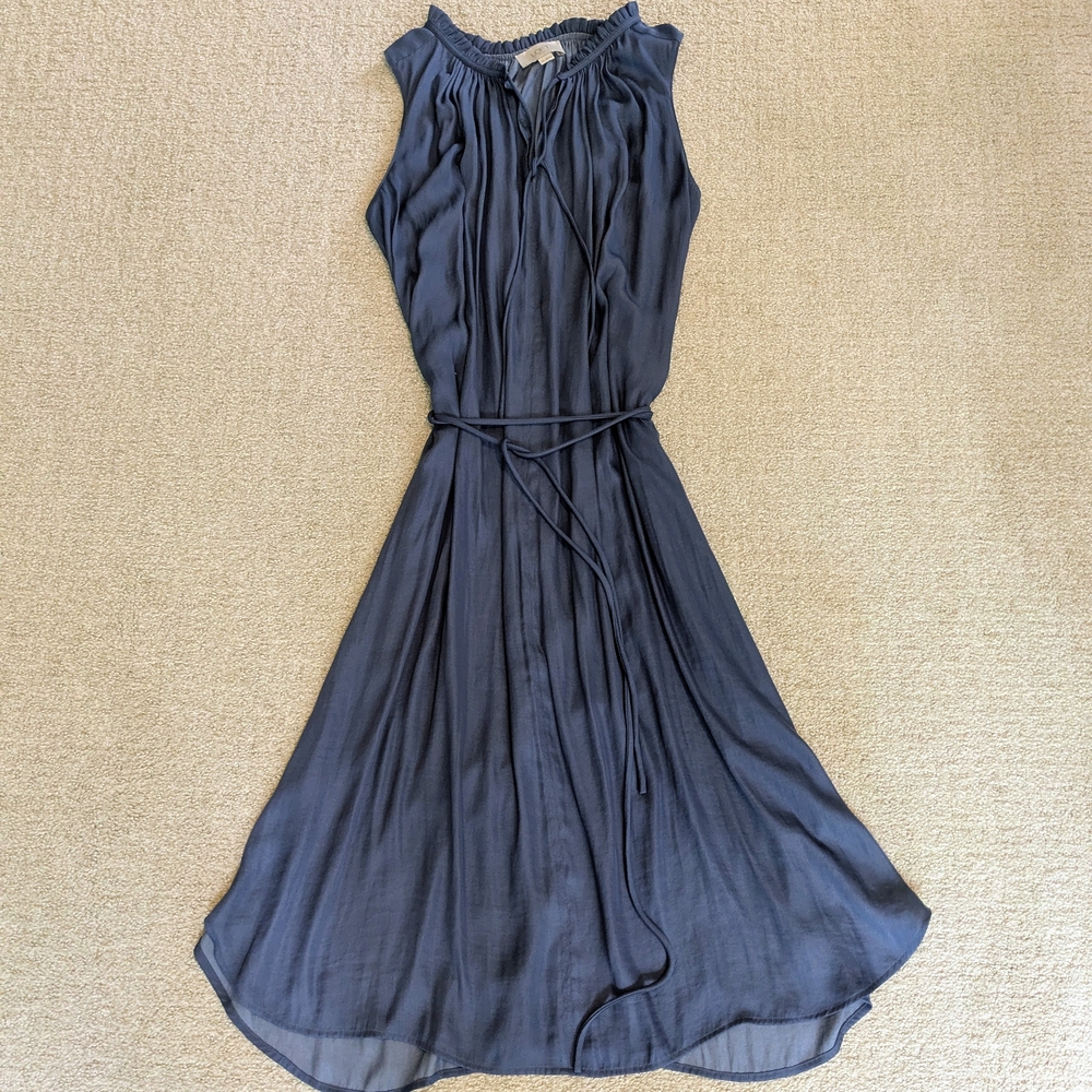 LOFT Sleeveless Light Blue Midi Dress